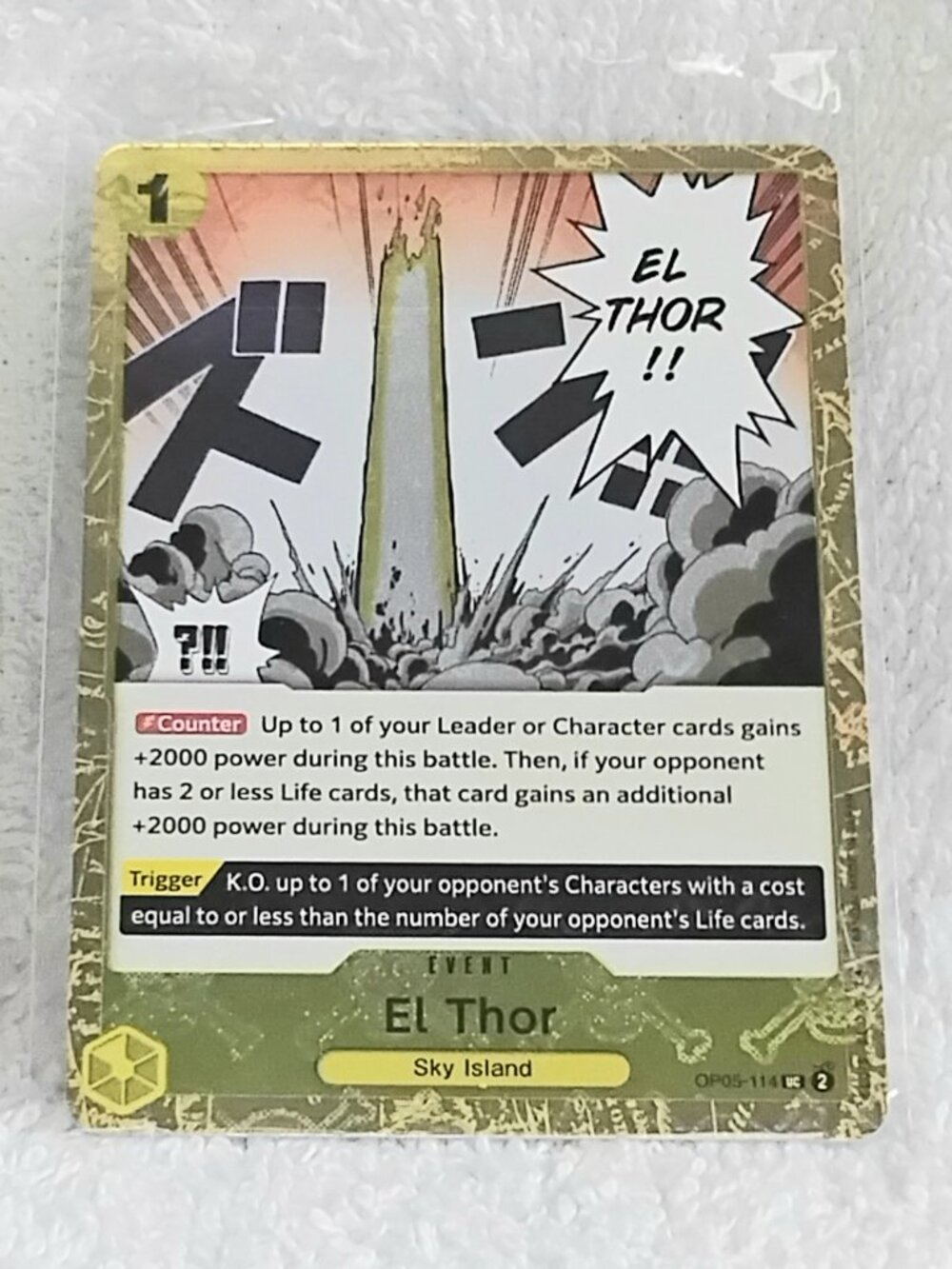 Mint One Piece El Thor Jolly Roger Foil Character Card OP05-114-UC!!